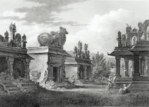 Pagodas at Calicut, Engraved by W. Angus by Henry Salt